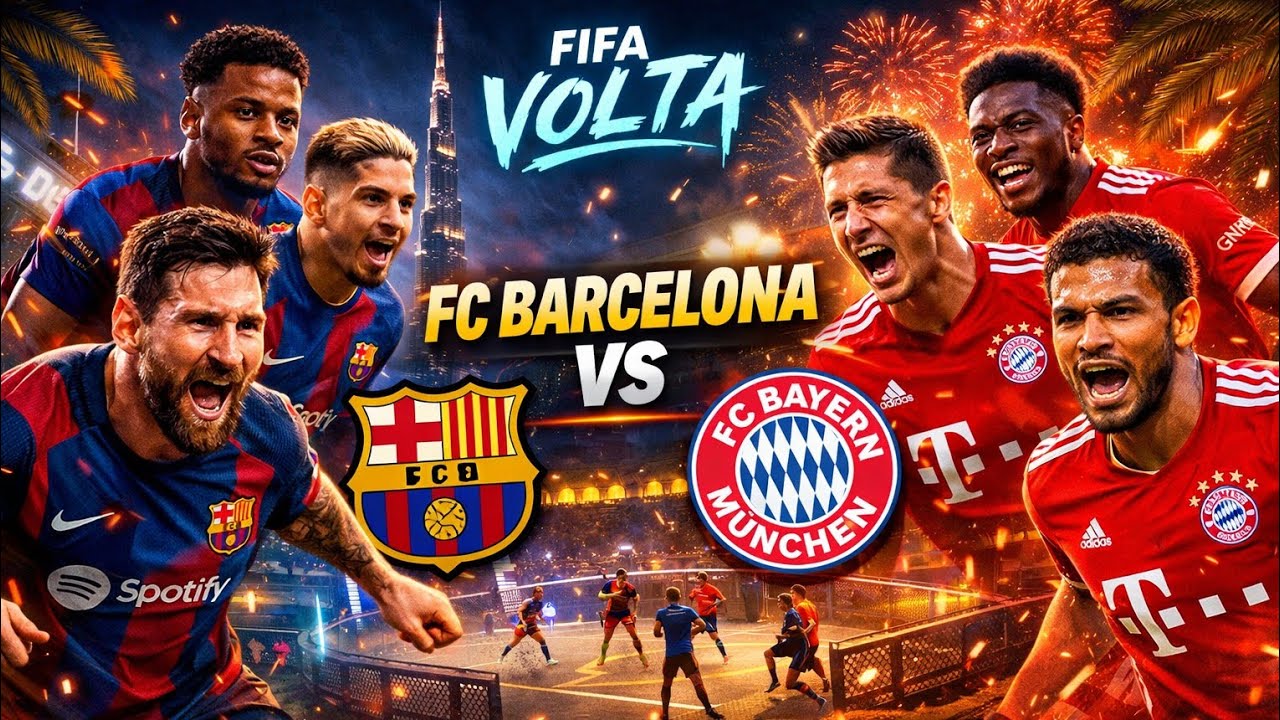 “FIFA VOLTA Madness! FC Barcelona vs FC Bayern Munich 🔥 Dubai Stadium Street Football”