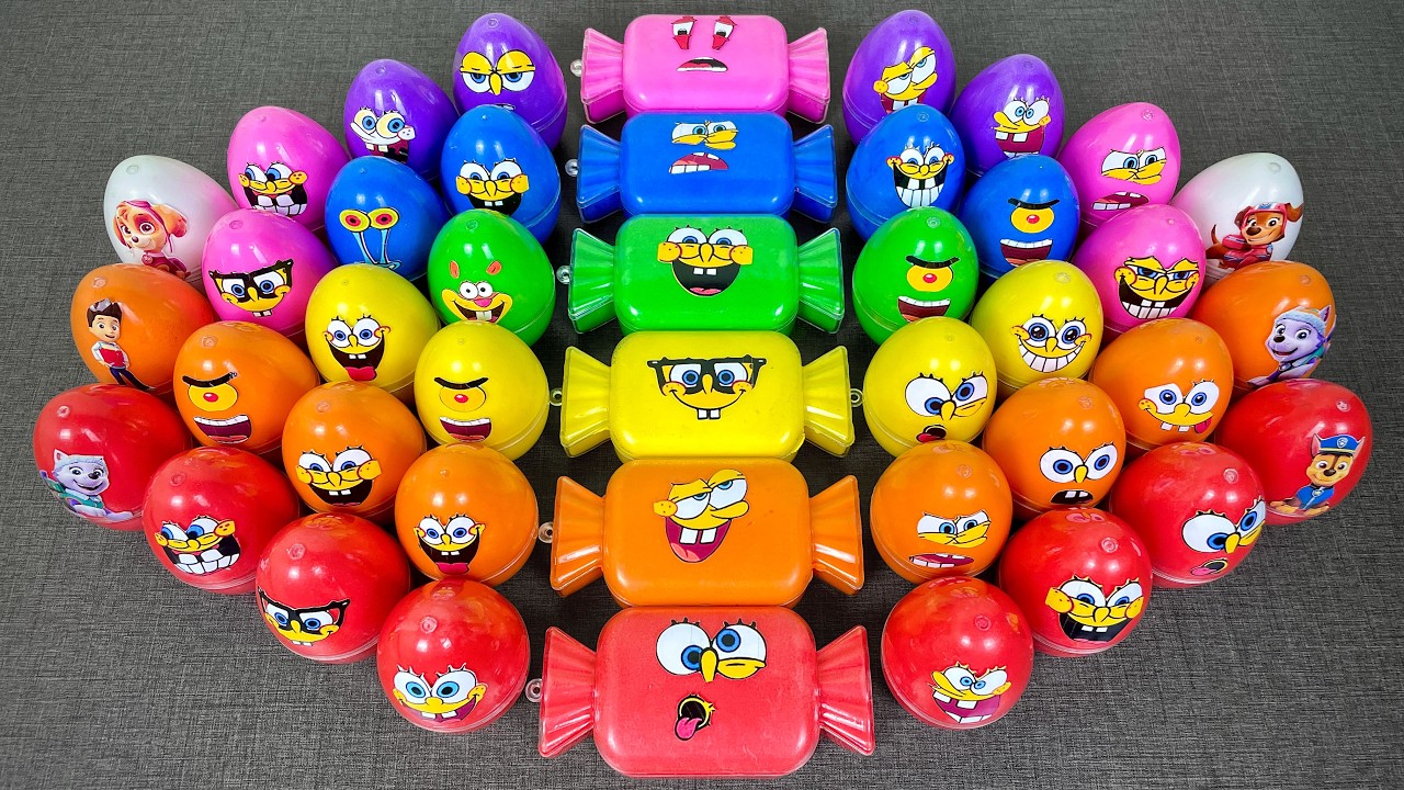 SpongeBob SquarePants Clay Color Mixing ASMR | Patrick, Squidward & Friends Satisfying Coloring Fun!