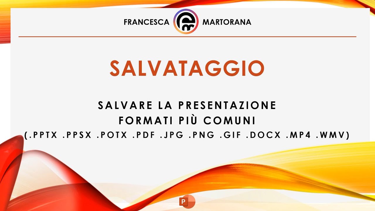 PowerPoint - Tutorial 24: Salva come video, immagine, pdf o altri formati
