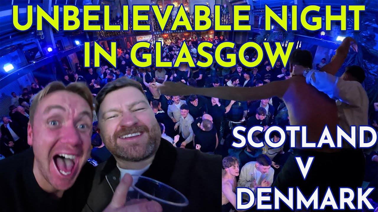 Glasgow was CRAZY!! SCOTLAND VS DENMARK VLOG