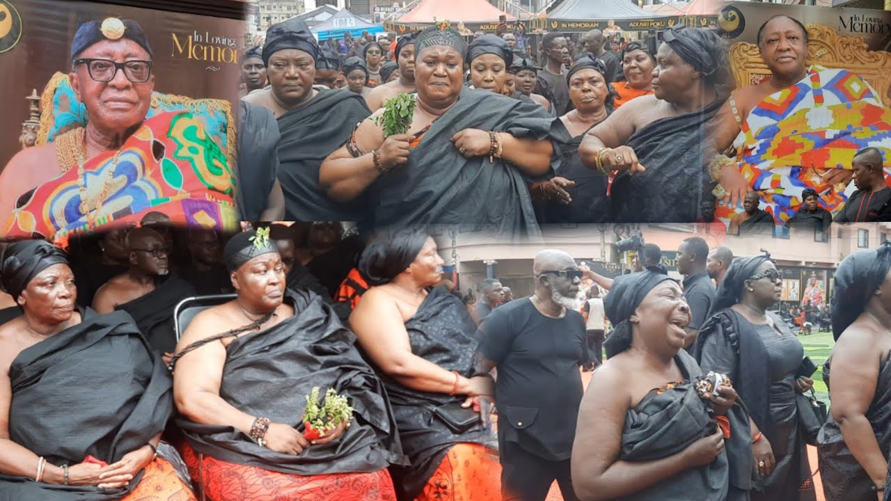 Opoku Ware first Son,The Late Nana A. Poku Akyempimhene 2 Wife's Couldn't Hold Their Tears@His 1Week