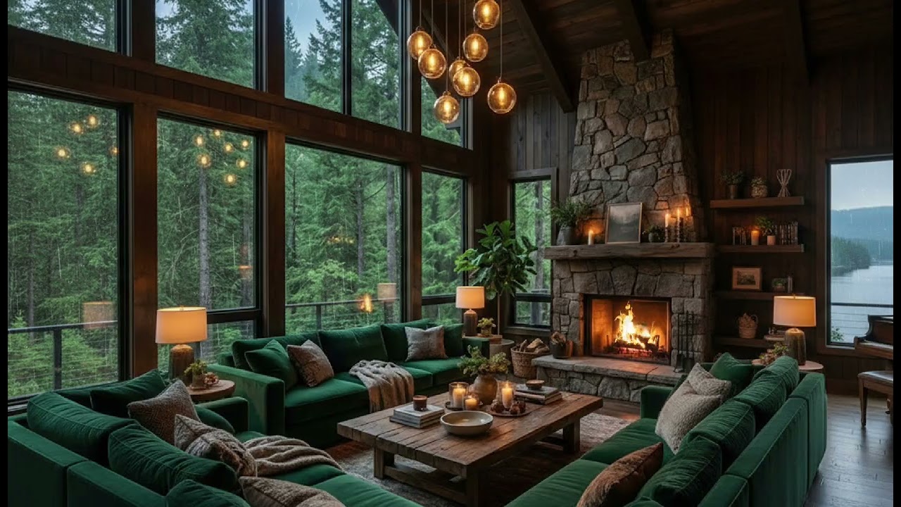 The Raining Room 🔥 Slow Piano • Deep Calm • Forest Retreat