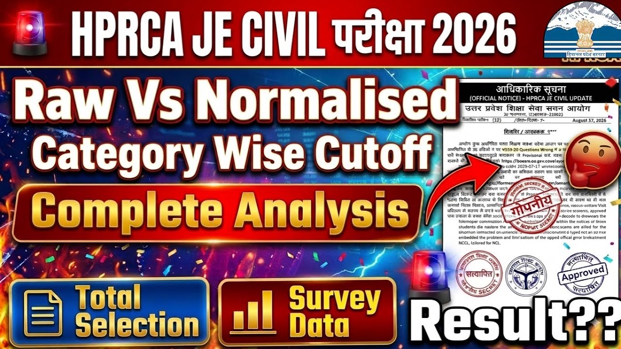 HPRCA JE Civil Expected Cut-Off 2026: What Will Be the Safe Score After Normalization? | HP JE Re...