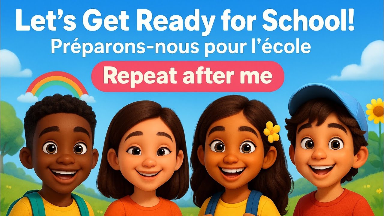 🎒 Back to School Bilingual Routine! | 📚 Repeat After Me | English & French Sentences🫶