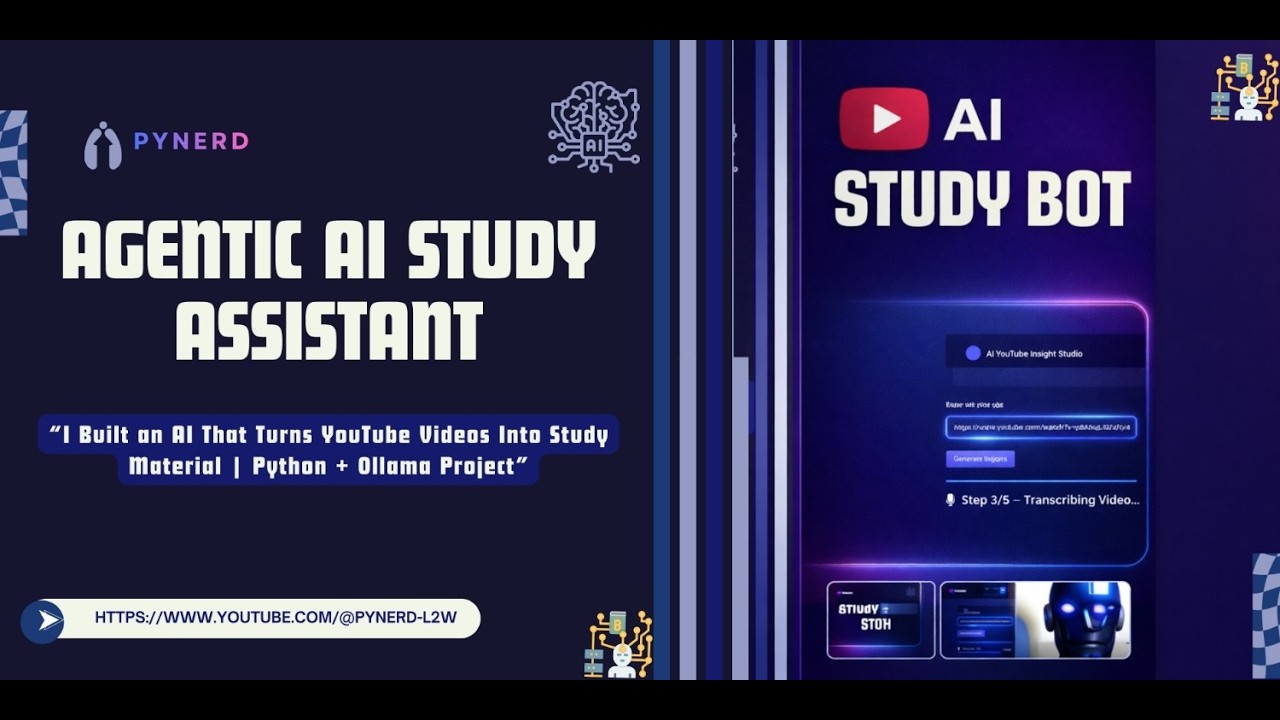 Build an AI Tool That Turns YouTube Videos Into Study Notes | Python + Streamlit + Ollama