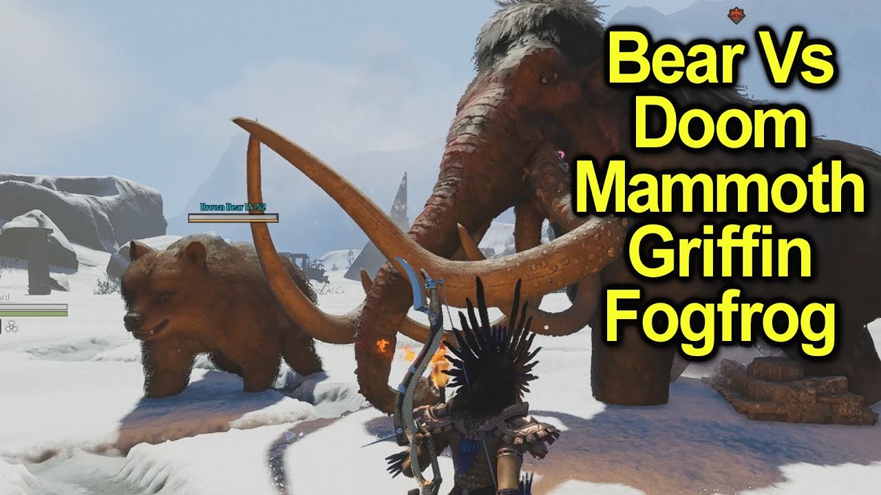 Bear vs Doom Mammoth Griffin FogFrog | Send him lots of hugs and fish please | Patch 10 | Soulmask