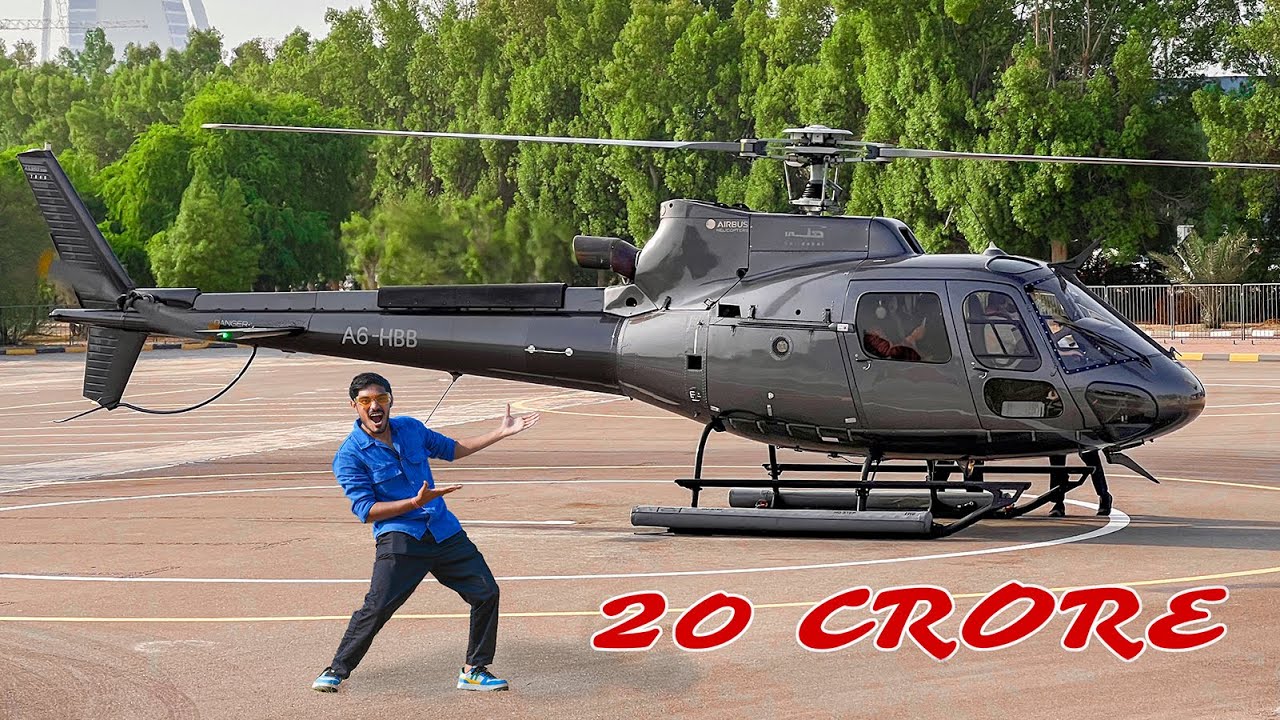 Flying Real Helicopter in Dubai- Worth ₹20 Crore | दुबई में हेलीकाप्टर से देखा बुर्ज खलीफा🔥