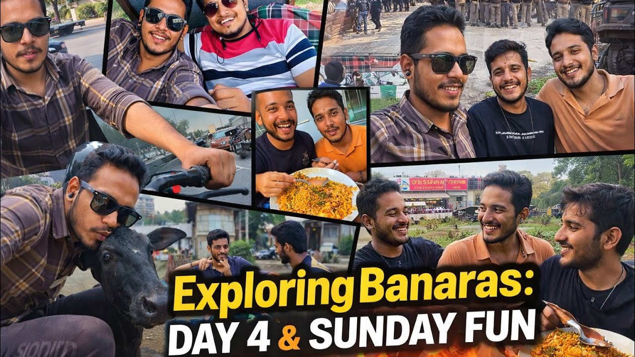 Varanasi Sunday Vlog 🛵 | BHU Police Scene, Ruiya Ground Fun & Kashi Vishwanath Visit