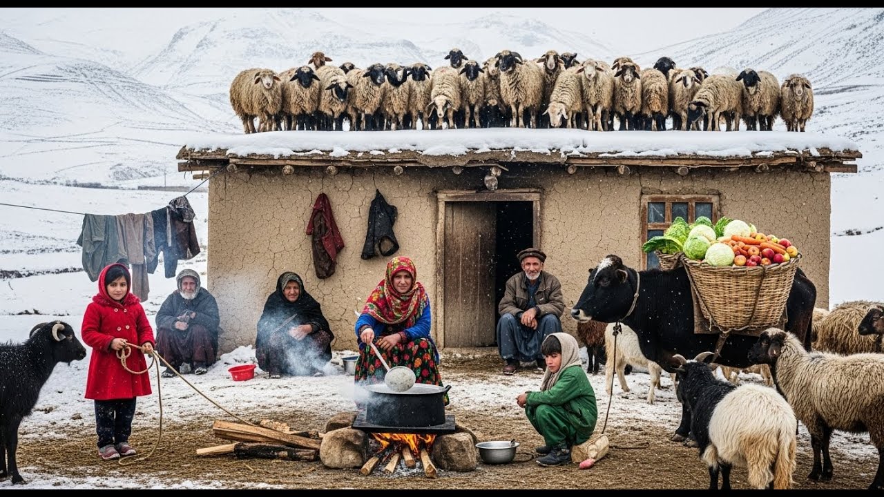 Extreme Winter Survival in Afghanistan | Shepherd Life & Traditional Sheep Cooking