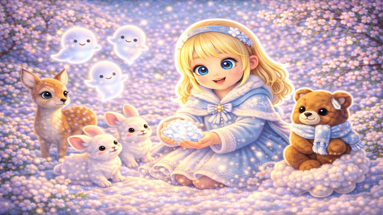 The Snow That Glows in Spring – Lumi’s Gentle Light Fantasy ❄️🌸✨