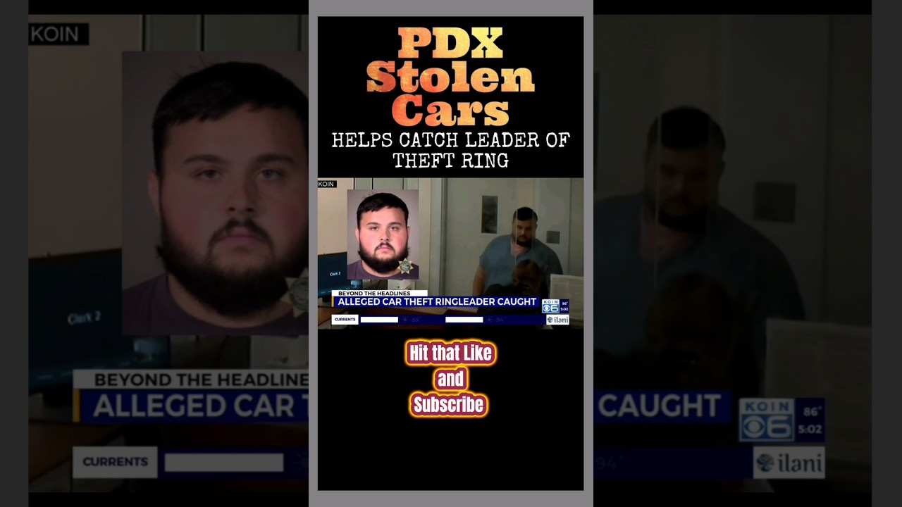PDX Stolen Cars Helps Catch Leader of Theft Ring #shorts #pdxstolencars #portland #theftring