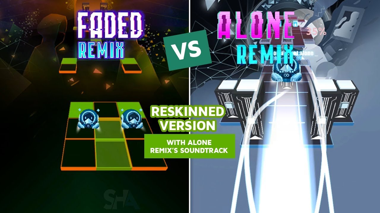 Rolling Sky Alone Remix VS Faded Remix (ReSkinned Version)