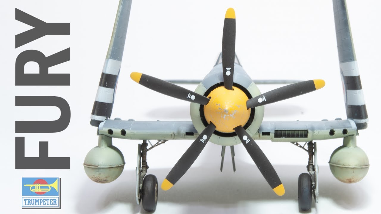 Trumpeter 1:48 Hawker Sea Fury | Полная сборка | HD