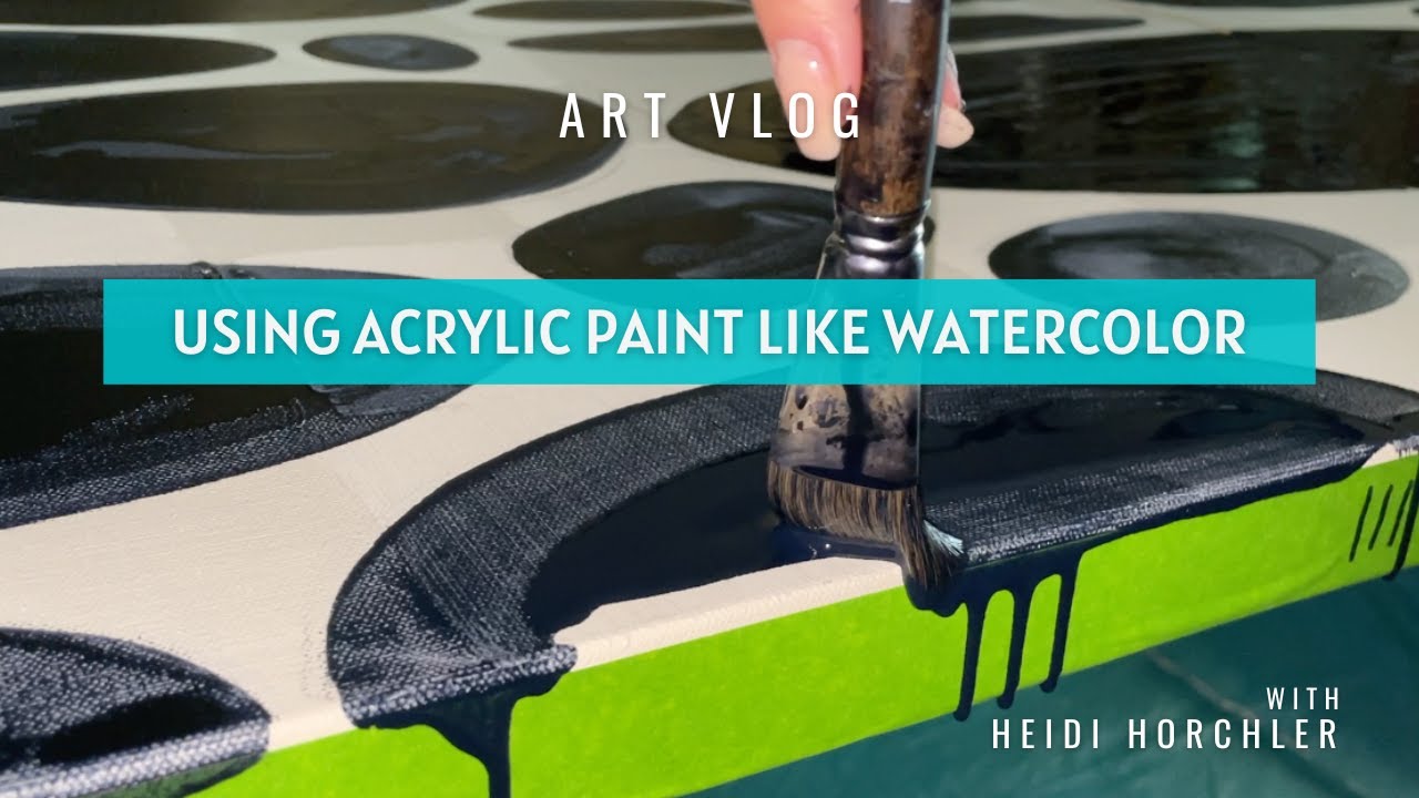 ✨Using Acrylic Paint Like Watercolor - Big Canvases Series part III: Painting Stage