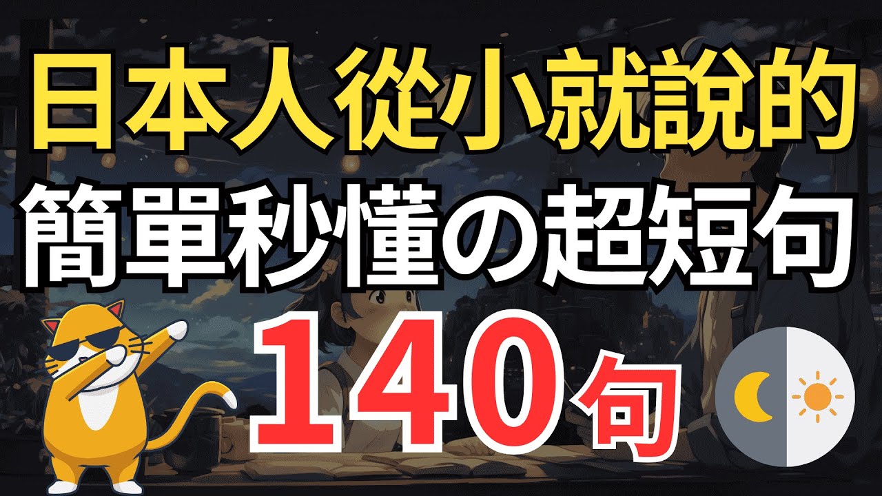 【日本人從小這樣學🔥】我居然聽懂了 140句日文短句｜從3歲到社會人 語感全面解鎖｜不背文法輕鬆學｜自然吸收 × 秒懂秒說 × 道地日本語感｜無中文配音