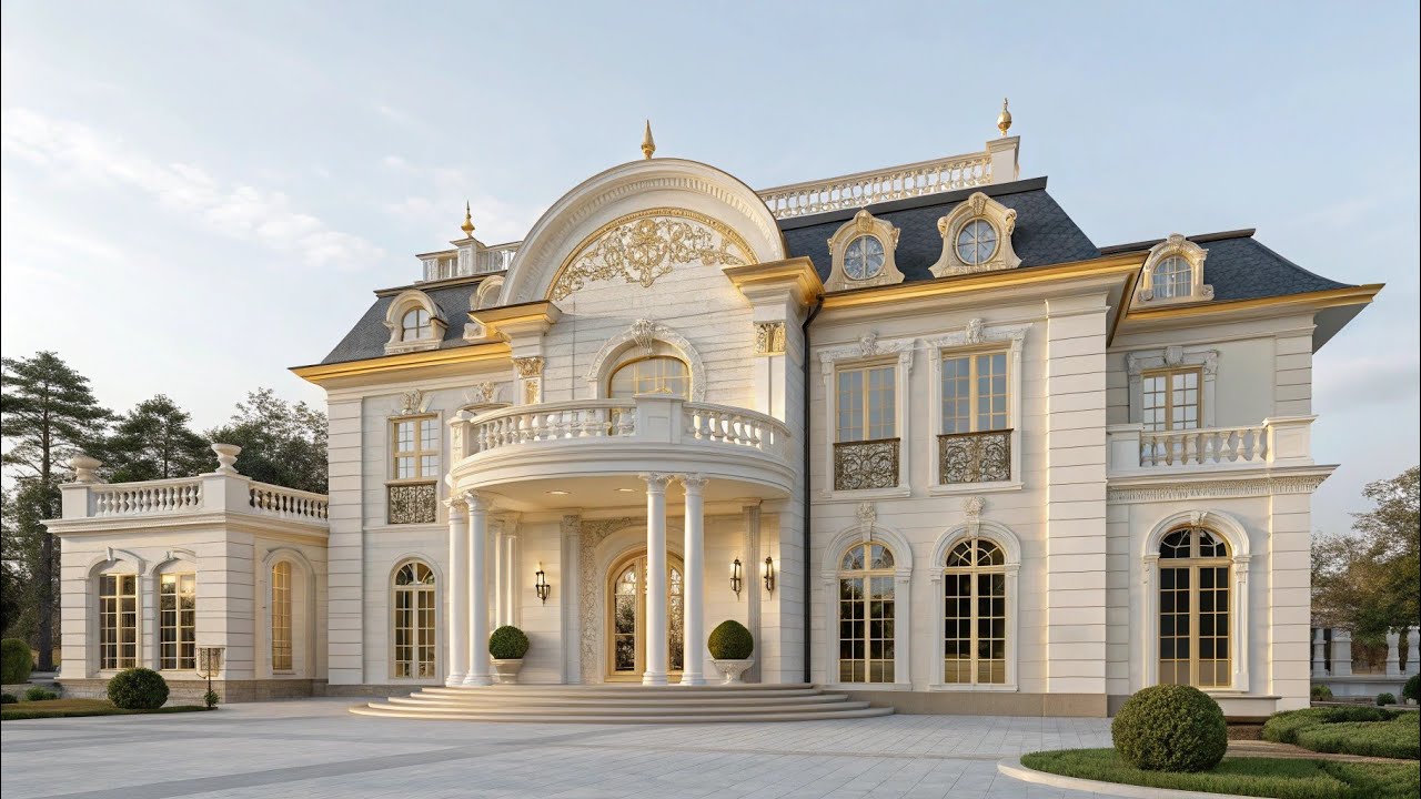 🏛️Touring a Royal Classical 🌸Mansion 👑 Luxury Exterior & ✨Timeless🌿 Elegance☘️@Dream-House_Tour 