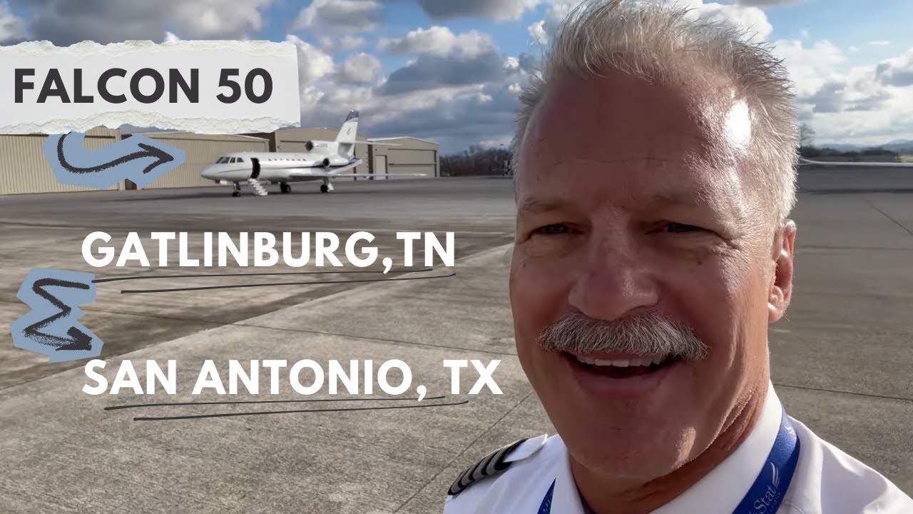 Из Гатлинбурга в Сан-Антонио на Falcon 50 🛩️