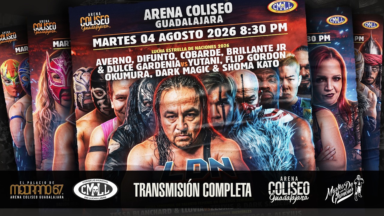 CMLL DESDE LA ARENA COLISEO DE GUADALAJARA: 4 DE AGOSTO 2026