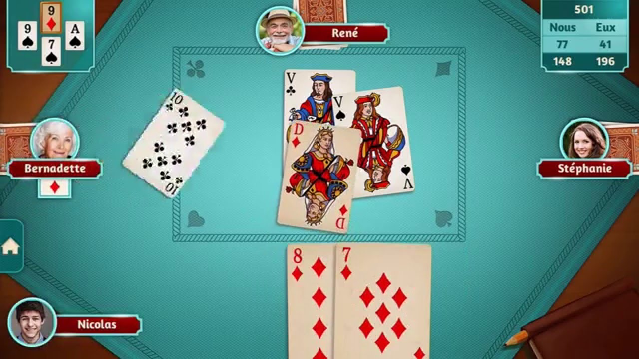 Jouez &agrave; la Belote ou &agrave; la coinche avec Belote.com sur Android