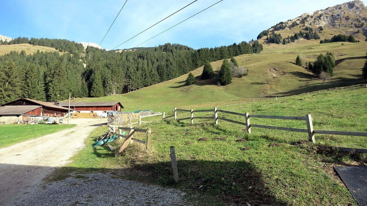 L'Etivaz - Gros Jable - Luftseilbahn Bergfahrt Seilbahn téléphérique cable car