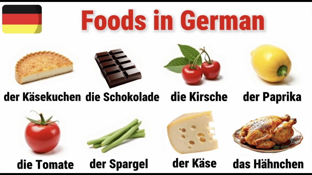 German Food Vocabulary | Learn Food Names in German | Essential German Words for Beginners
