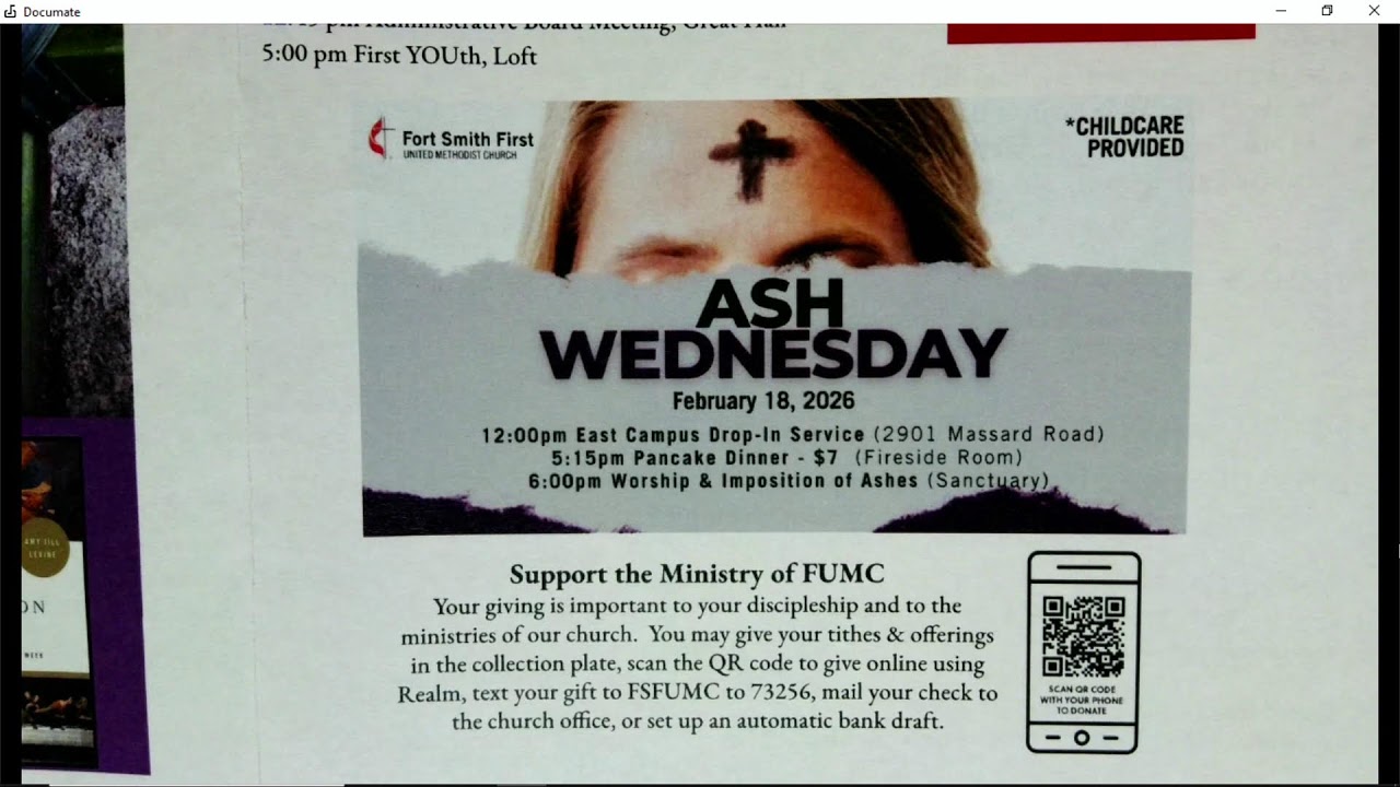 Fort Smith FUMC Sanctuary Service February 8, 2026