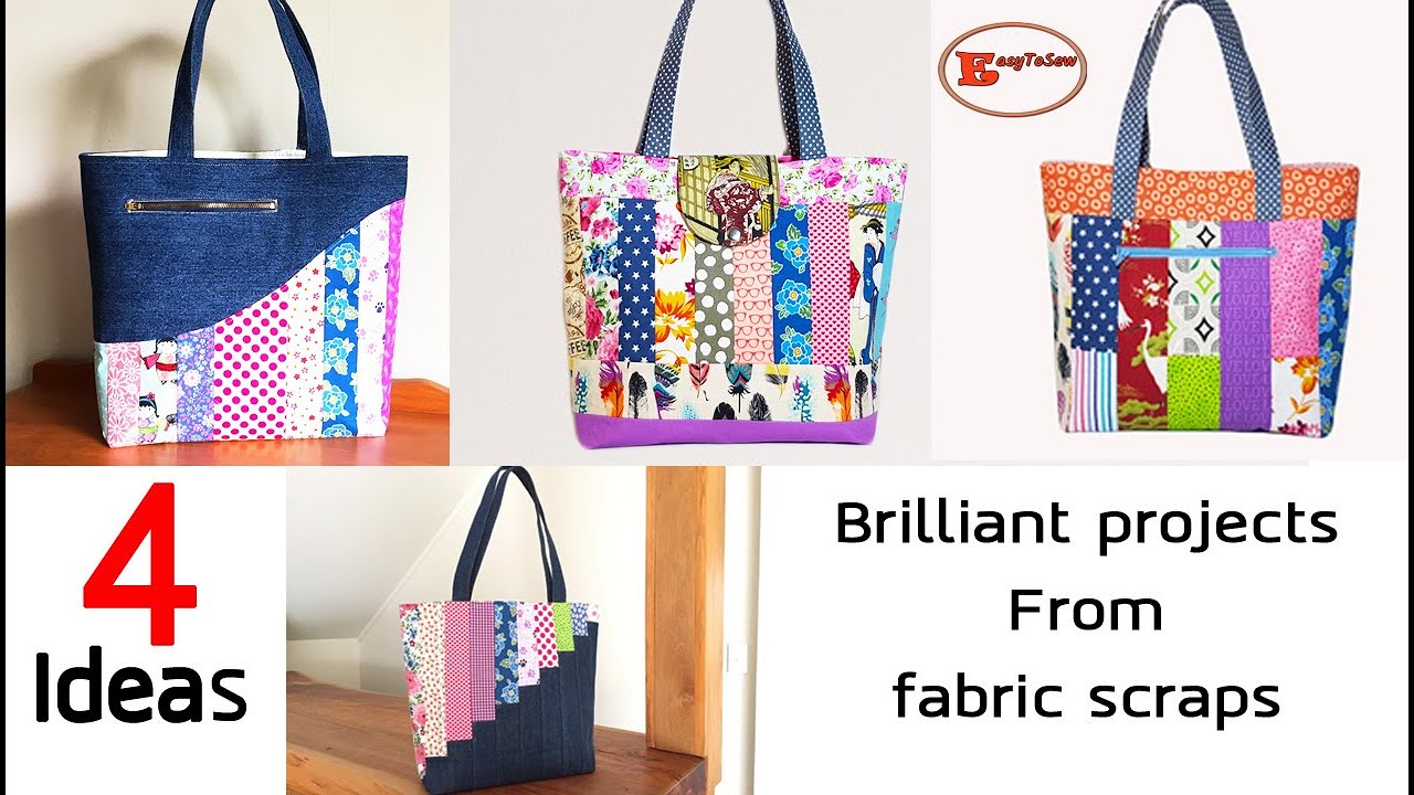 AMAZING 4 DIY Ideas that you can make from scraps | Bag sewing tutorial