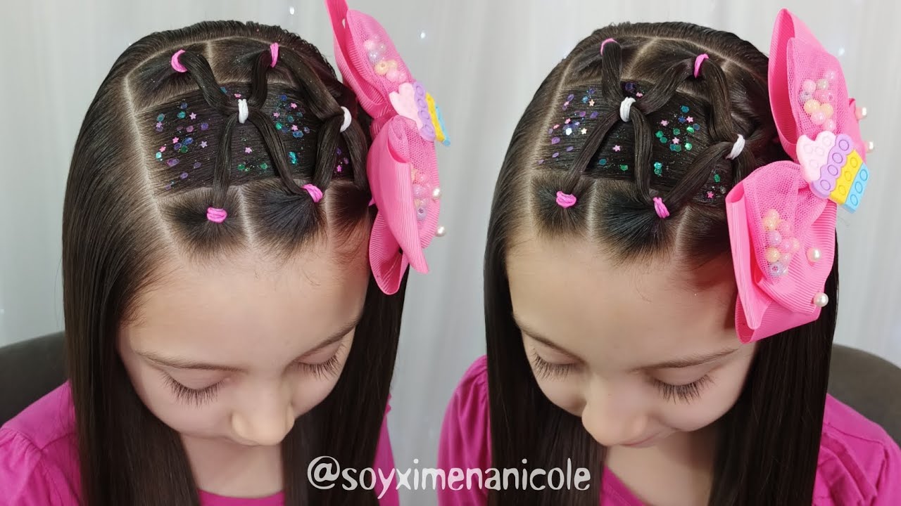 Peinado con cabello suelto 💖 Fácil Rápido & Bonito 😍✨