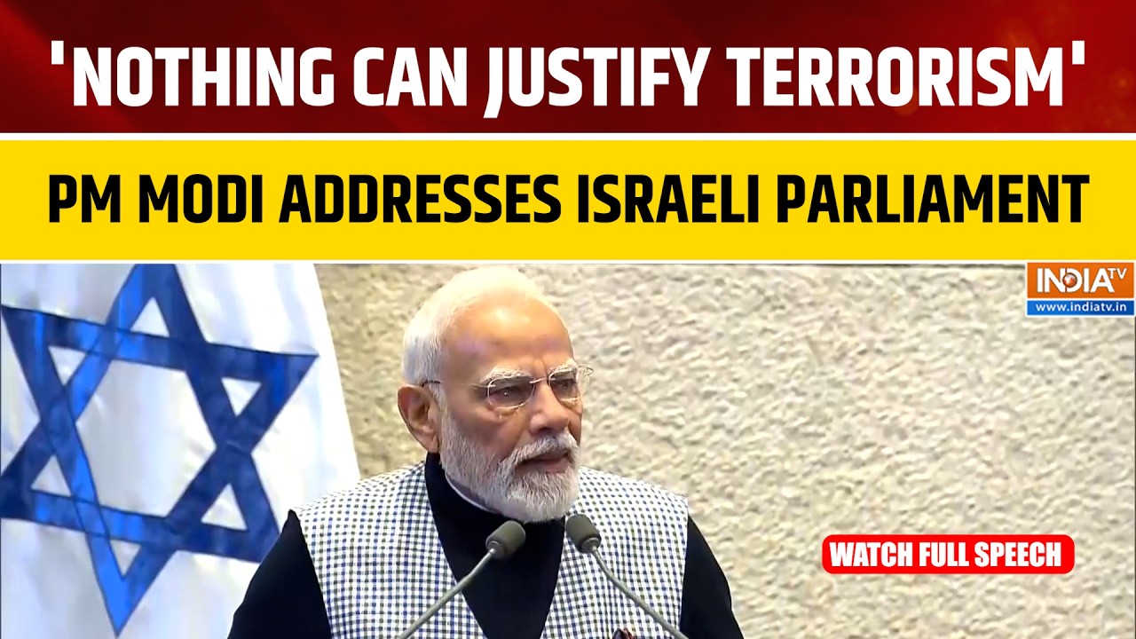 PM Narendra Modi Condemns Terrorism in Historic Address to Israel’s Parliament | Watch Full Speech