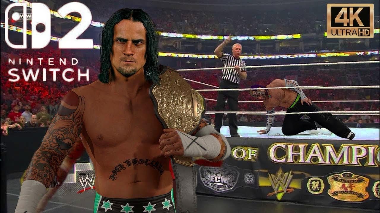 WWE 2K26 Nintendo Switch 2 : Jeff Hardy vs. CM Punk - World Heavyweight Championship Match: 4K