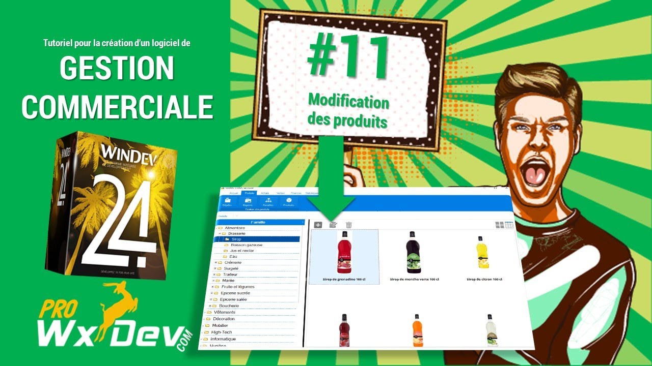 #11 - Tutoriel développement logiciel de gestion commerciale, modification des produits