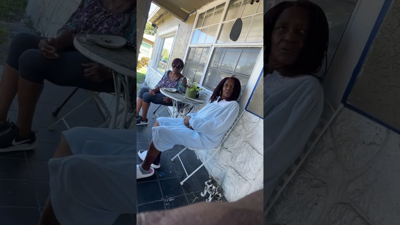 Blind man boo boo prank on Grandma Sabrina and her friend