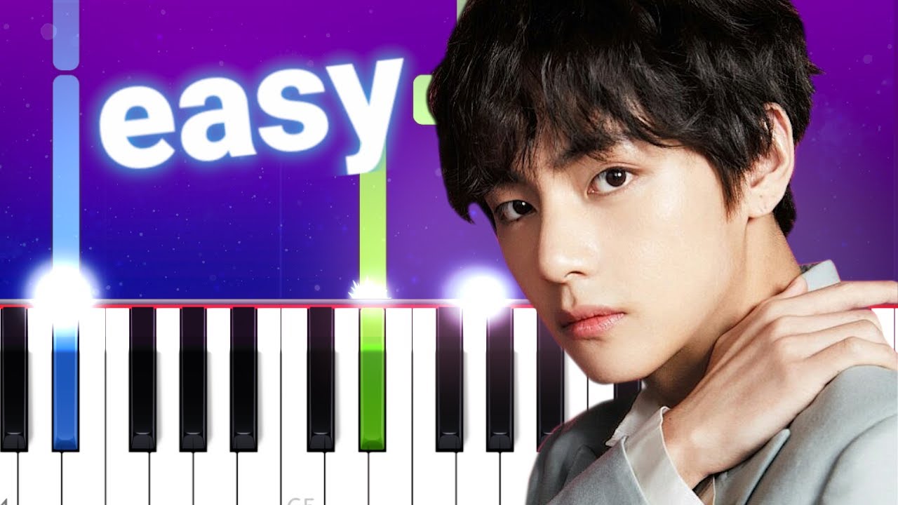 BTS V - Sweet Night  (100% EASY PIANO TUTORIAL)
