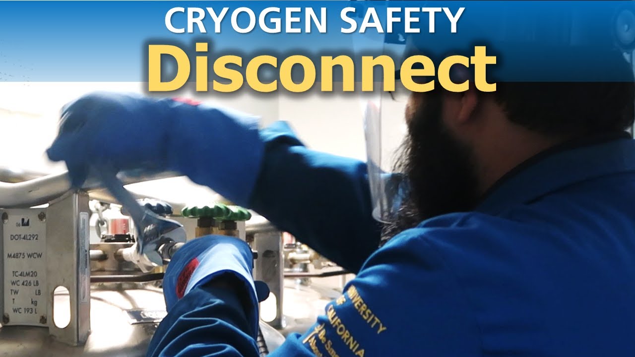 Cryogen Safety | Liquid Nitrogen transfer: Disconnect transfer hose