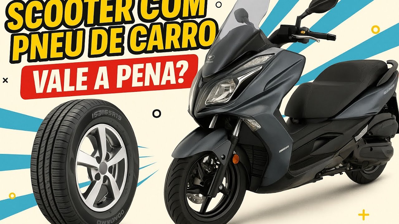 Moto Scooter Downtown com pneu de carro
