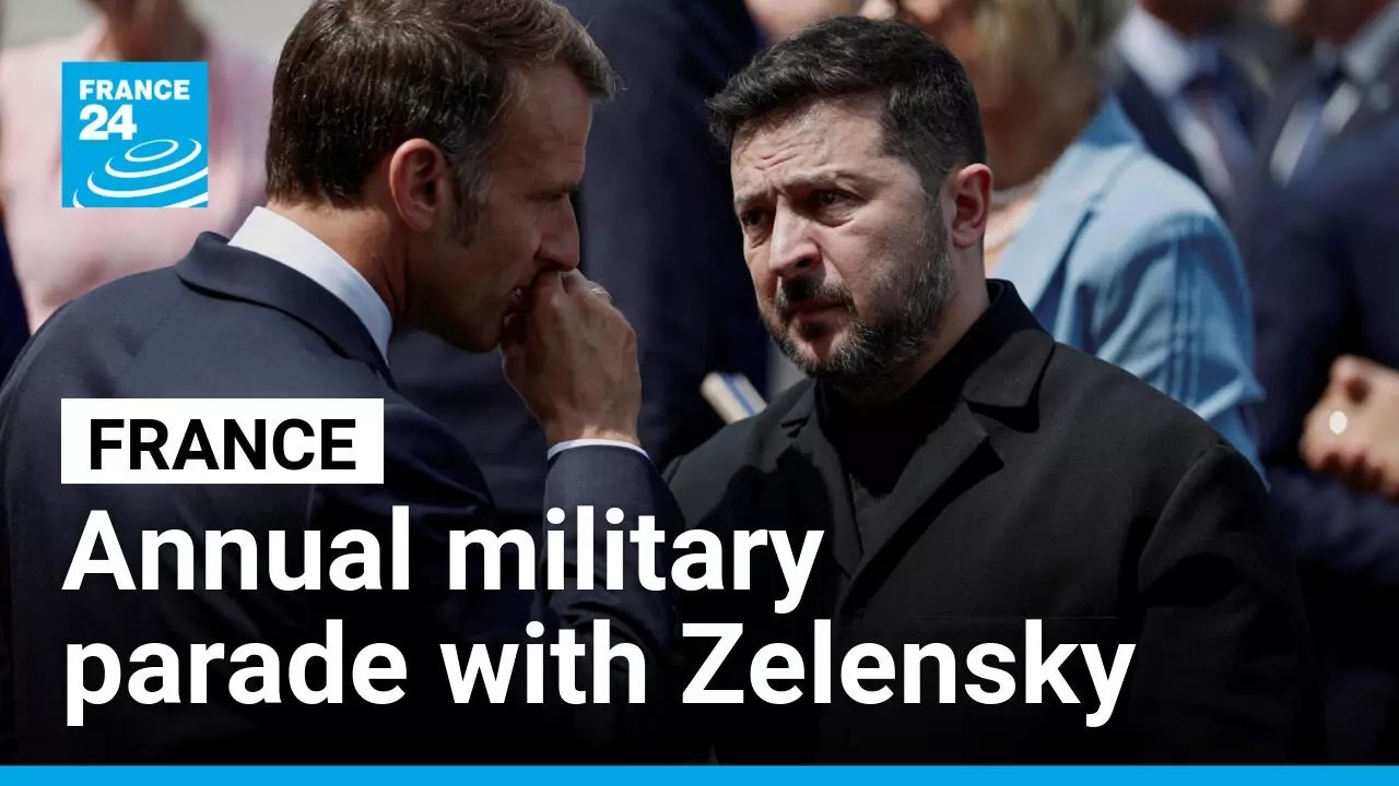 Macron reviews troops for the last time at France's annual military parade &bull; FRANCE 24 English