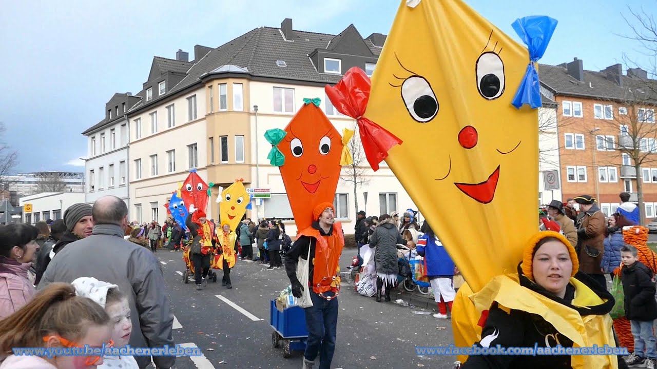 ROSENMONATGSZUG IN  ESCHWEILER 12.02.2018 SO FEIERT ESCHWEILER BEI AACHEN LÄNGERE VERSION