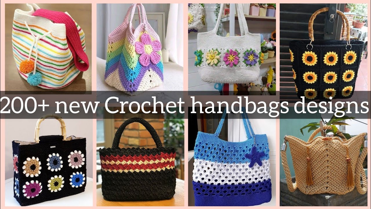 200+ new latest stylish Crochet handbags designs for girls #crochet #casualbag