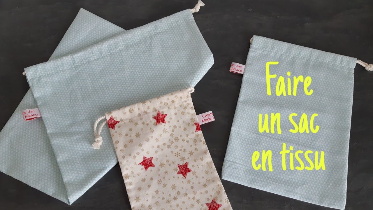 Couture 🧷 Coudre un sac en tissu 🧵Sac à vrac 🧵 Zéro déchet 🚯