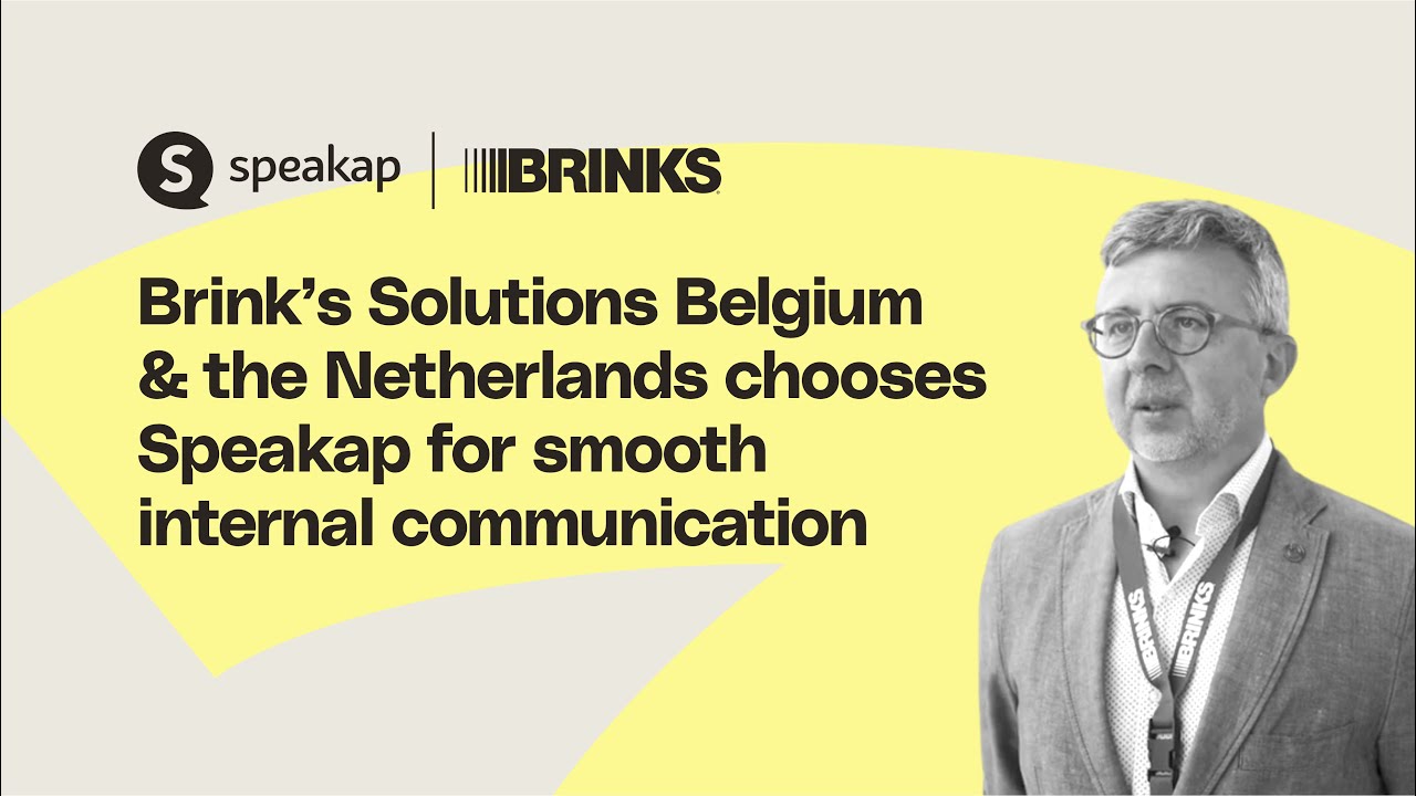 Brink’s Solutions Belgium & the Netherlands chooses Speakap for smooth internal communication