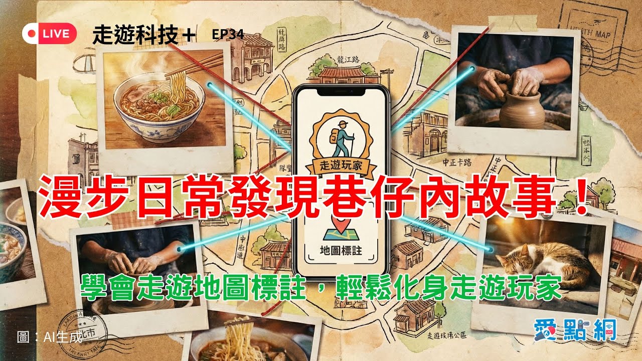 走遊科技+ Ep34｜漫步日常發現巷仔內故事！學會走遊地圖標註，輕鬆化身走遊玩家