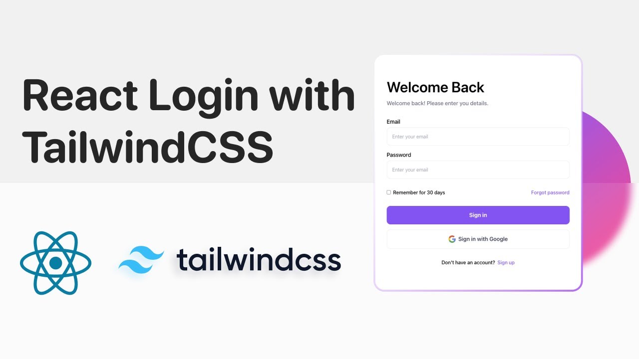 Tutorial React Login with Tailwind CSS | 2022
