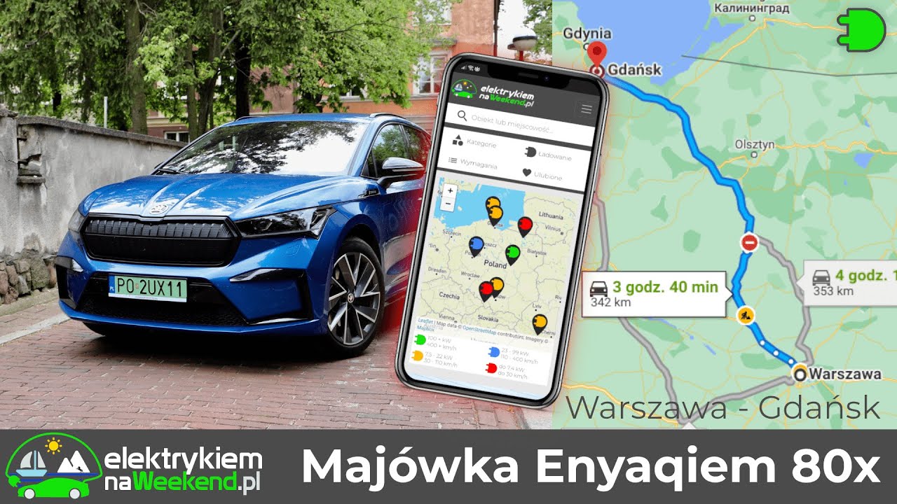 ELEKTRYKIEM NA WEEKEND odc 1 - Majówka i Skoda Enyaq 80x | Portal | Trasa WWA - GDN na raz?