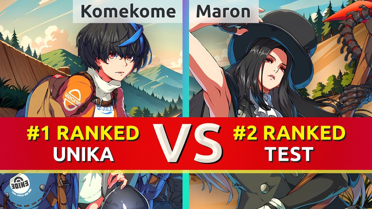 GGST ▰ Komekome (#1 Ranked Unika) vs Maron (#2 Ranked Testament). High Level Gameplay
