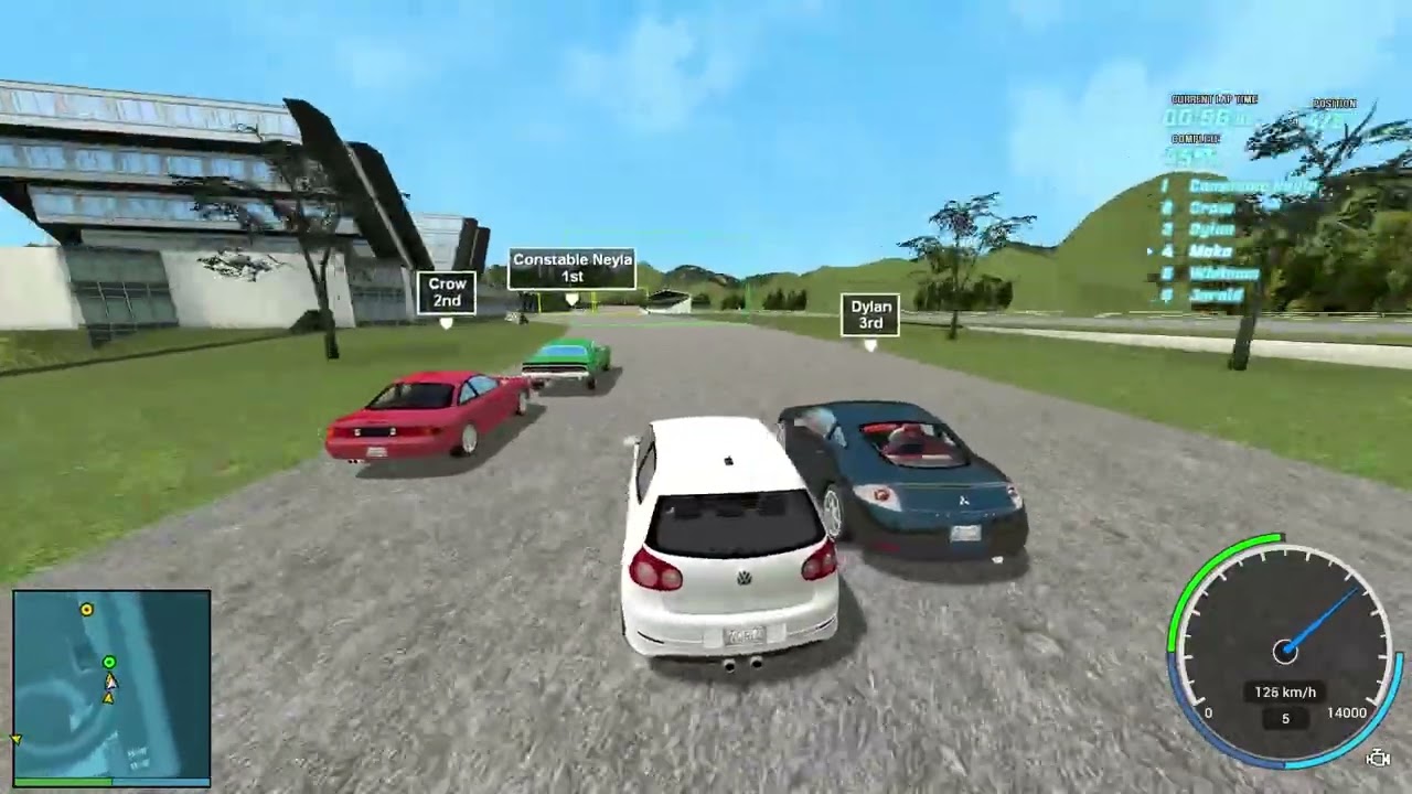 [GMod] Unit Vehicles - Close 6-Man Race on Futuropark