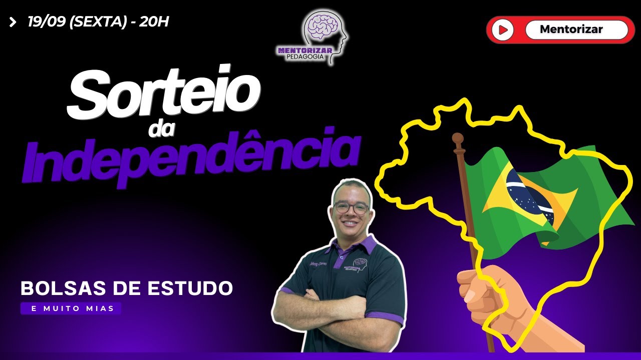 GRANDE SORTEIO DO M&Ecirc;S DA INDEPEND&Ecirc;NCIA - 5 BOLSAS DE ESTUDO (100% e 50%) #esfcex #qt #eaoap
