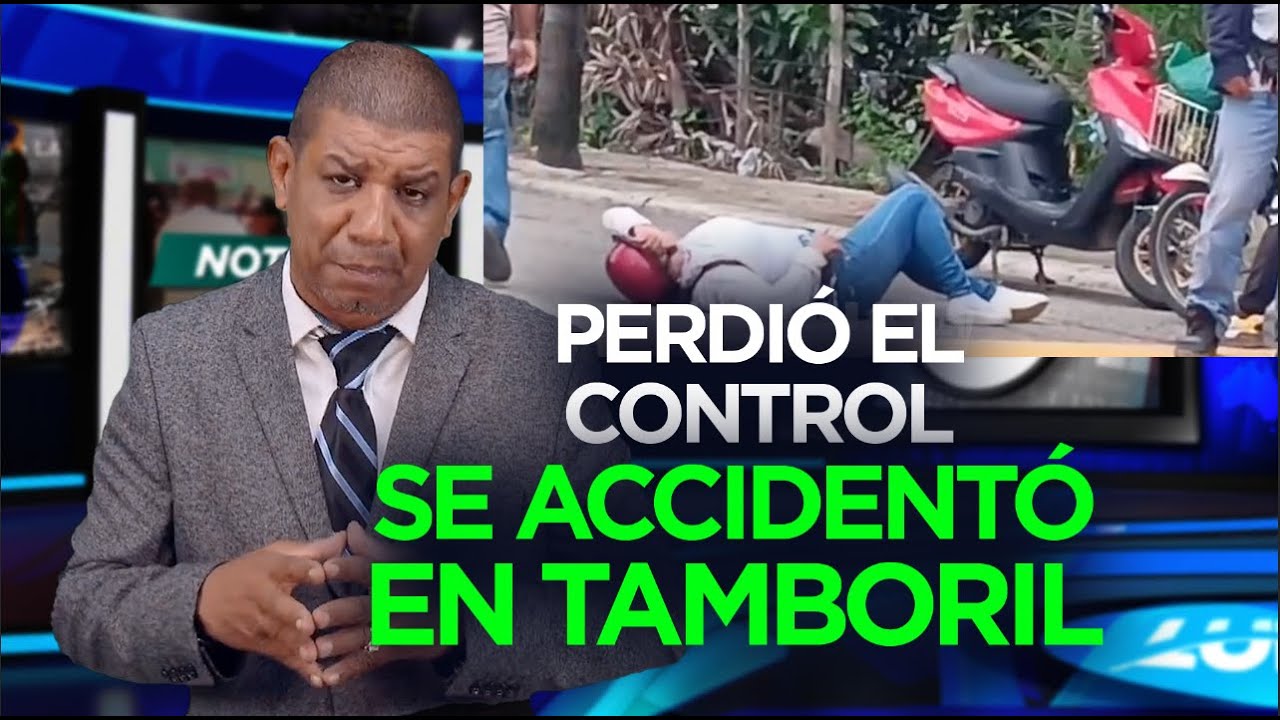 Mira cómo esta joven perdió el control y se accidentó en Tamboril