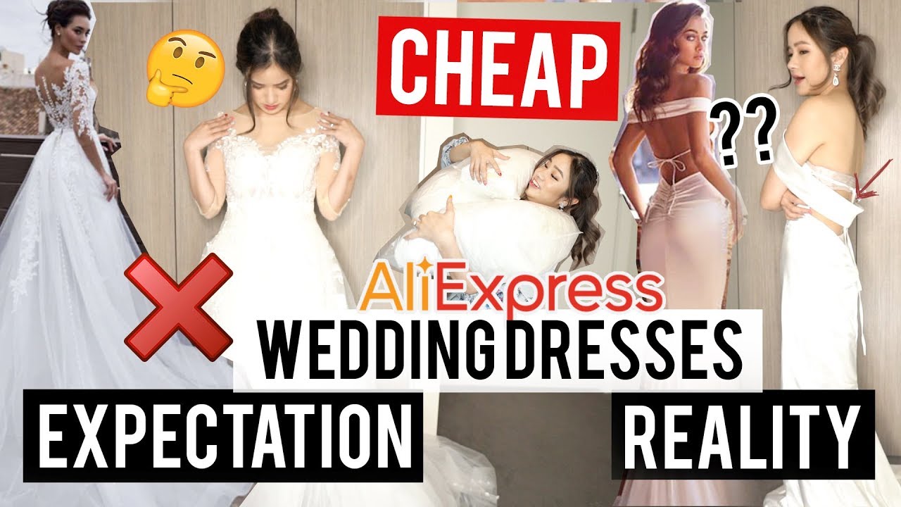 👰Try On: ALIEXPRESS CHEAP WEDDING DRESSES... it was a mistake