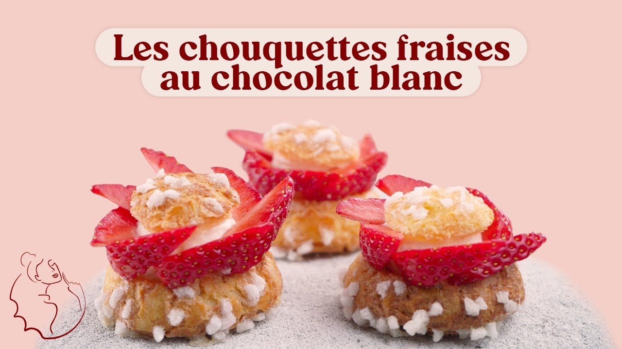 Chouquettes Fraises Chocolat Blanc