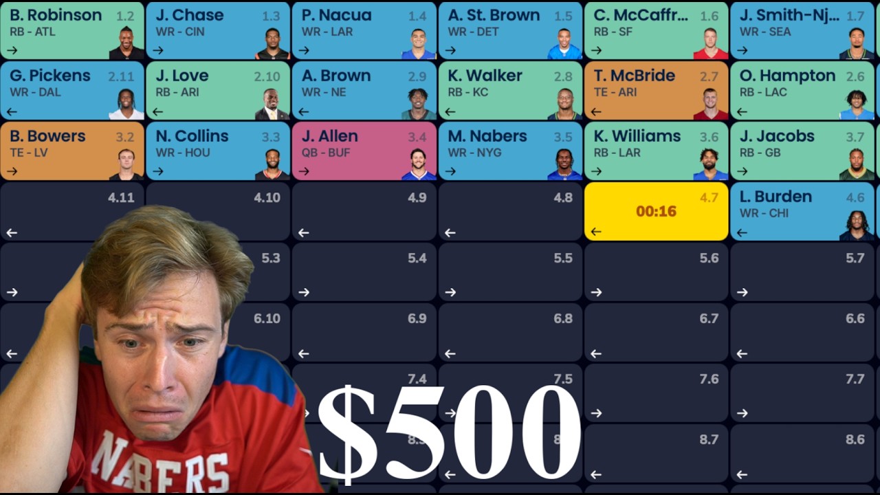 Fantasy Football Draft ($500 Buy in)